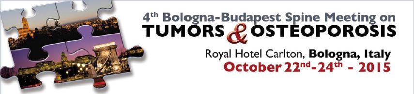 Bologna-Budapest Spine Meeting on Tumor and Osteoporosis kongresszus logója.